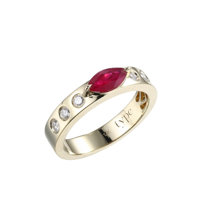 LEGGO Ruby Marquise Ring