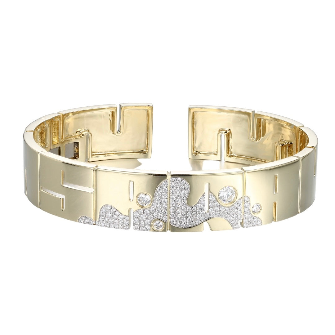 LAVA CUSTOM NAME Diamond Cuff Bracelet