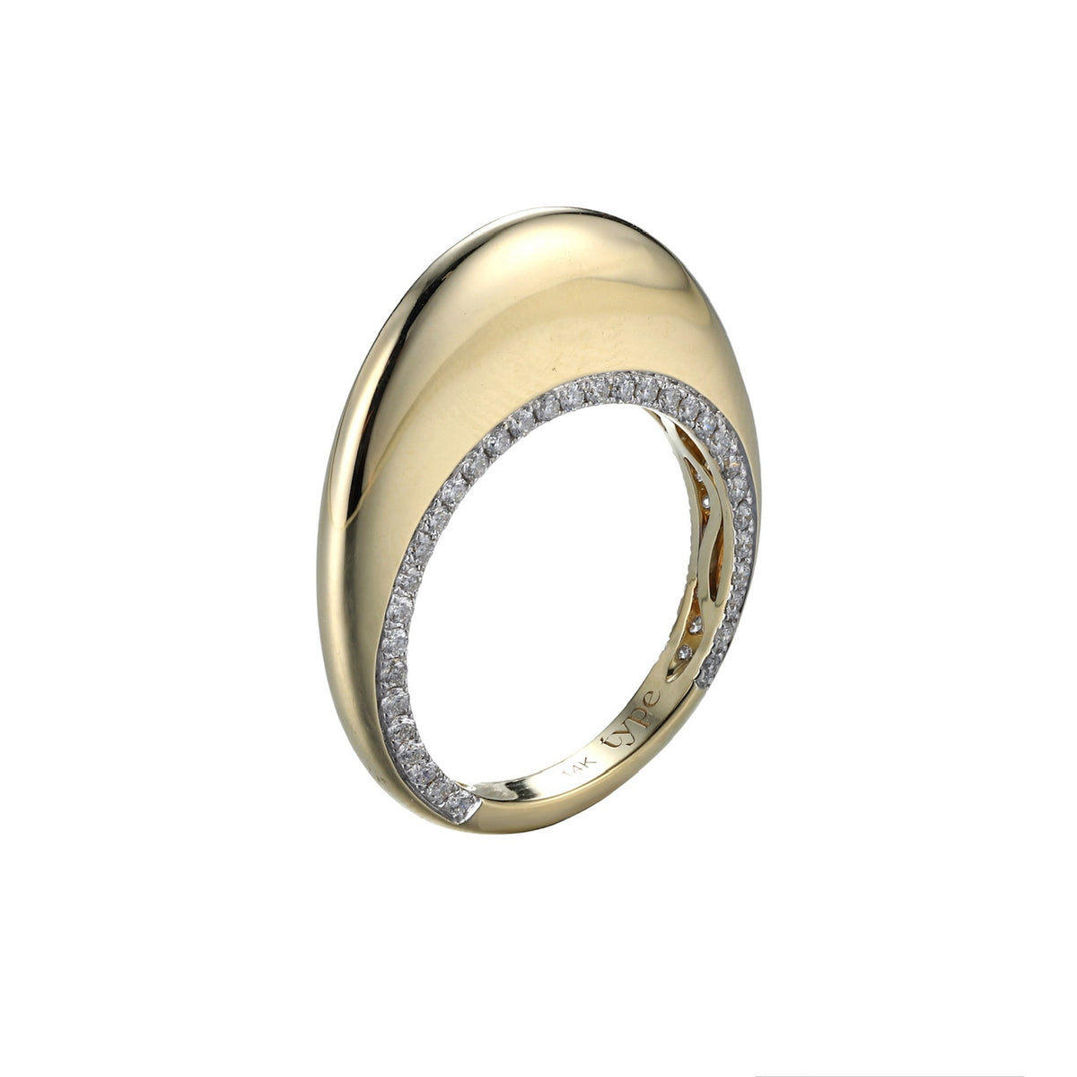 LAVA ORBIT Gold and Diamonds ring – Type Jewelry