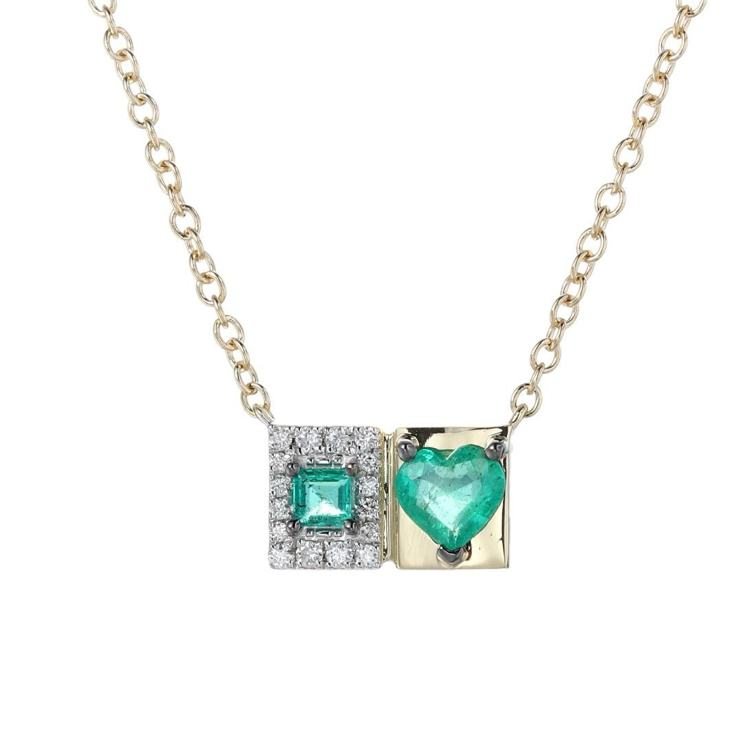 Diamond Emerald Necklace - Indian Jewellery Designs