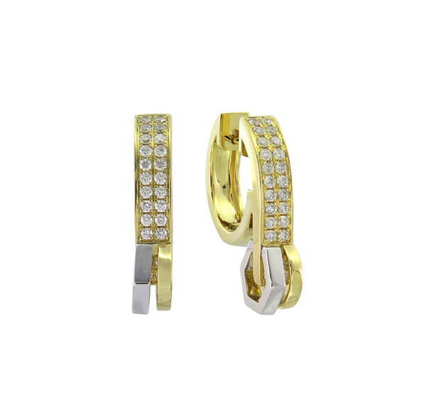 Shiny Links Diamond Hoop Earrings Jewellery India Online - CaratLane.com