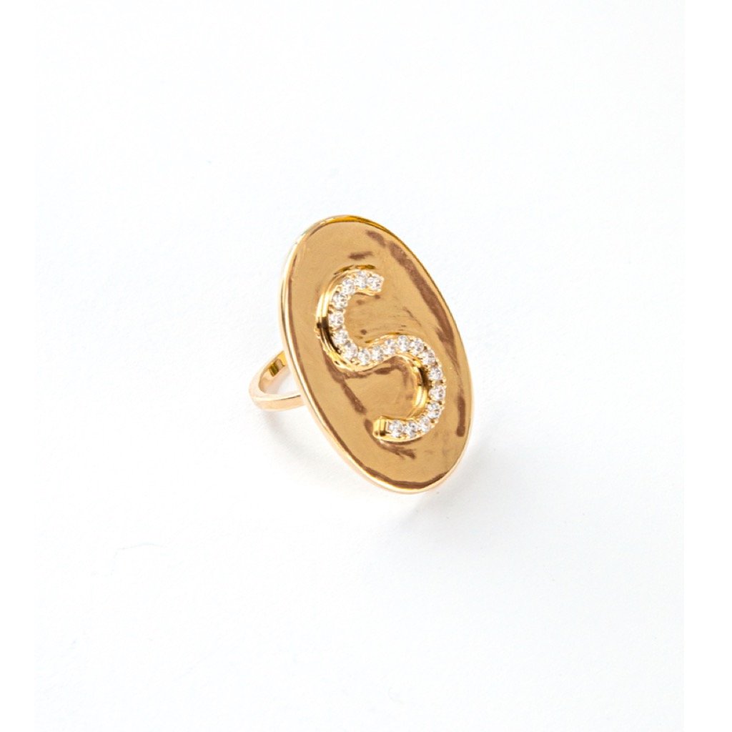 Jewel WORLD S name letter stylish Gold-plated ring for women & girls Alloy,  Brass Cubic Zirconia Gold Plated Ring Price in India - Buy Jewel WORLD S  name letter stylish Gold-plated ring